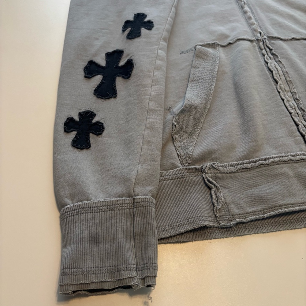RARE OZZY OSBORNE chrome hearts style skull hoodie (distressed look) - Picture 3 of 11